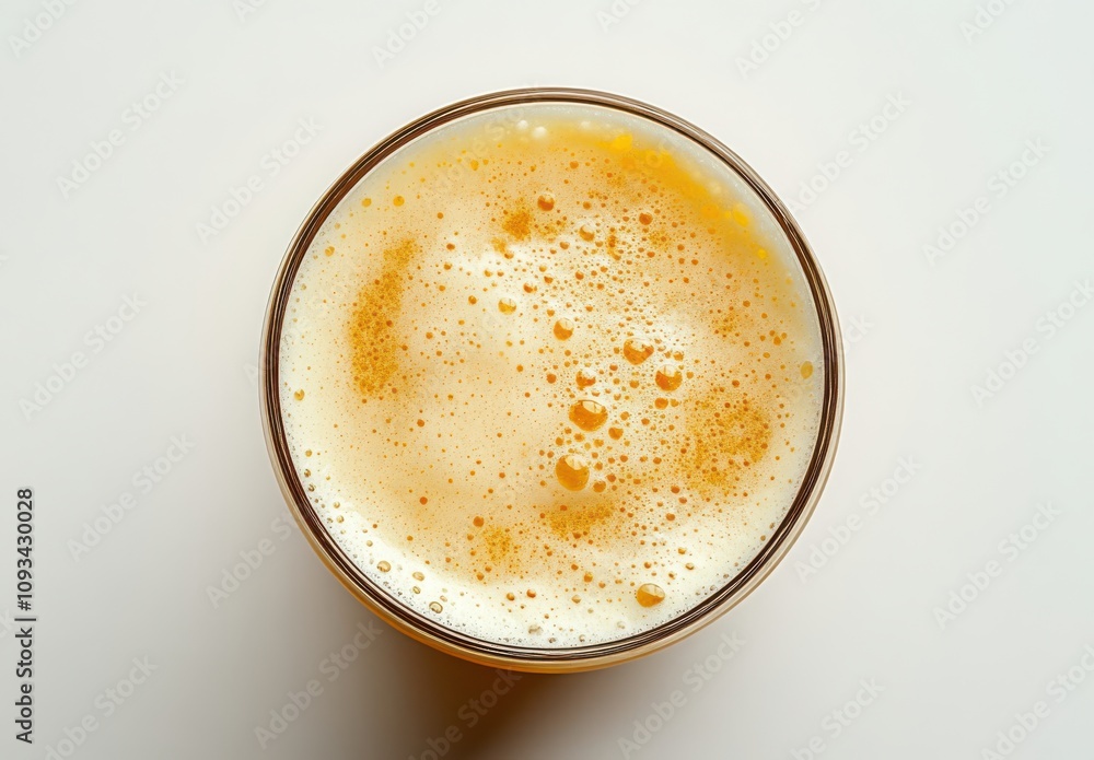 Poster refreshing craft beer with frothy head in clear glass, perfect for enjoying on a lazy afternoon or p
