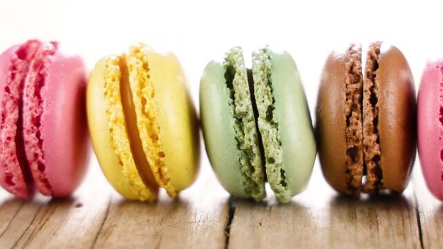 pastel colorful macaroons , French dessert