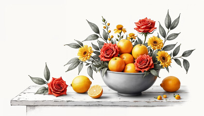 easter eggs and flowers