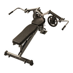 A black bench with a black seat and a black back