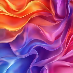 Fototapeta premium Colorful abstract waves digital art vibrant background visual design close-up view creative concept for modern aesthetics