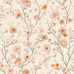 Floral pattern design home decor digital artwork vibrant colors aesthetic viewpoint nature-inspired concept