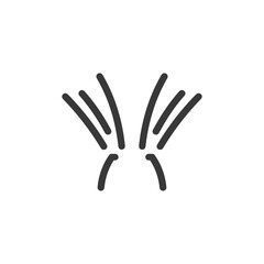 Obraz premium Simple Black Line Drawing Of A Stylized Firework