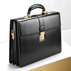 Premium Black Leather Briefcase for Executives