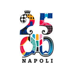 commemorative logo anniversary foundation city of naples 2500 years