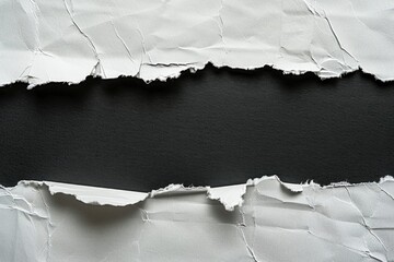 Scrap Paper. Torn and Rip Newspaper Ad with Copy Space for Communication