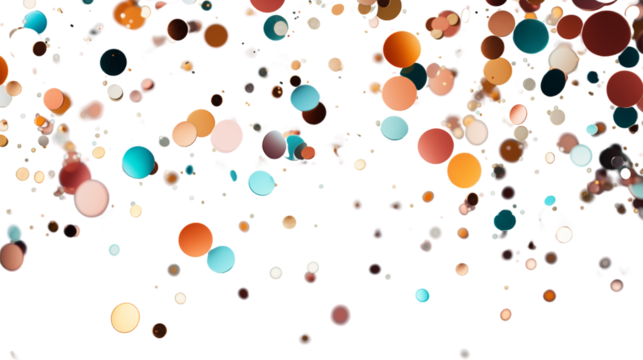 Softly drifting confetti pieces in a playful and dynamic arrangement, capturing the essence of celebration and joy, isolated on transparent background. - Powered by Adobe