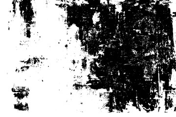 Rough scratch background with distress effect, brush paint in vector style and black stamp on white paper.