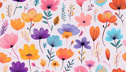 Background, leaf and flower pattern of wallpaper