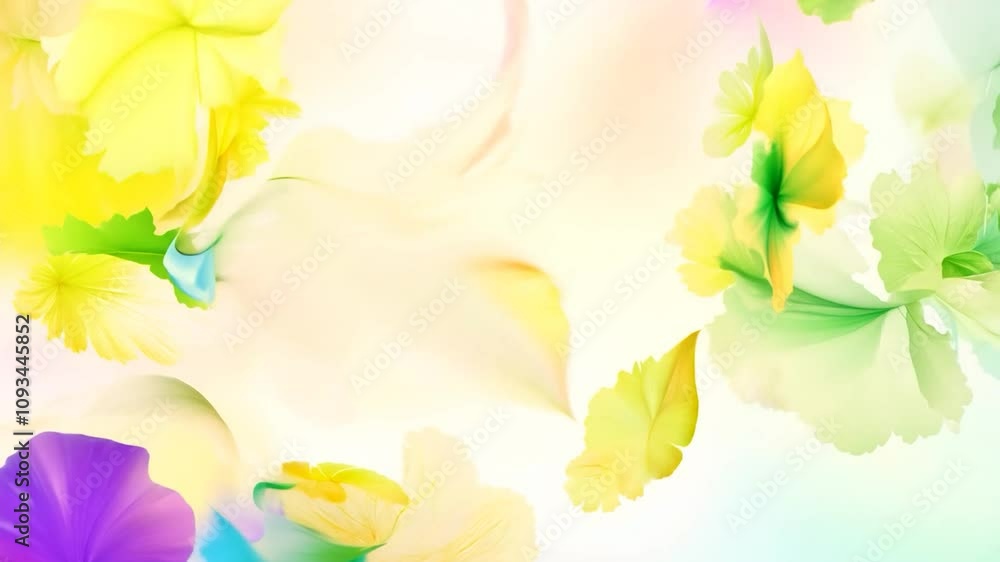 Aufkleber colorful abstract background with flowers floating and rotating. perfect for any project that needs 