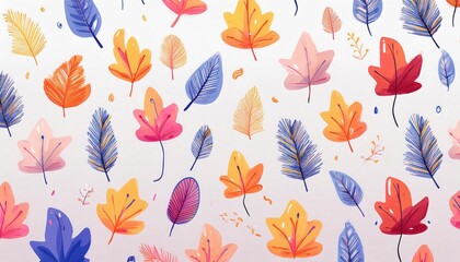 Fototapeta premium Background, leaf and flower pattern of wallpaper