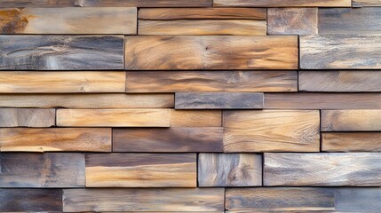 Rustic Wooden Planks Wall Texture Featuring Natural Grain Patterns and Earthy Tones Ideal for Backgrounds, Illustrations, and Interior Design Projects
