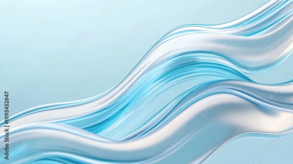 Poster dynamic abstract curves with icy reflection