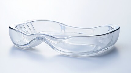 A single dental tray for teeth whitening, placed neatly on a bright white background.