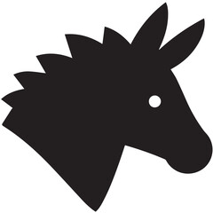 Adobe Illustrator Artwork Horse silhouette vector style with white background

