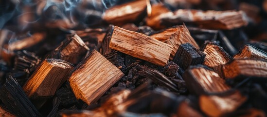 Embers: A Close-Up of Glowing Wood