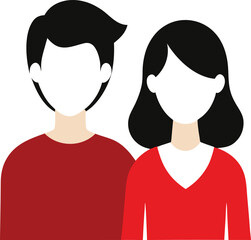 couple vector art portrait