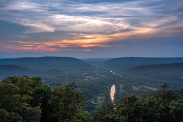 sunset in the mountains