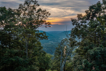 sunset over the river