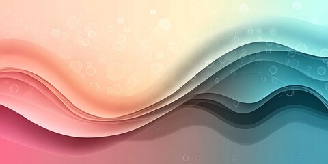 Obraz premium Abstract Wavy Paper Background with Blue and Orange Color Gradient