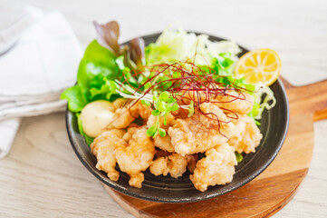 牛ホルモンの天ぷら