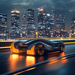 Glowing Wheels, City Lights