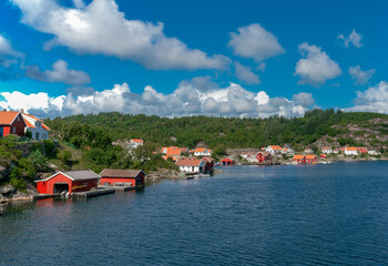 Overlooking Farestad village on Skjernoy island in Norway