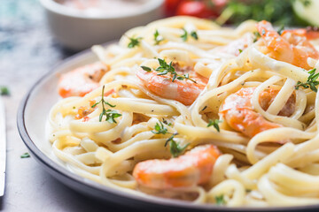 Italian pasta fettuccine