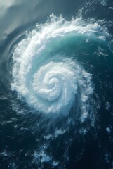 Powerful Cyclone Over the Pacific Ocean