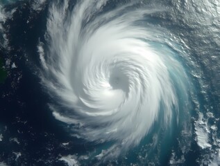 Powerful Cyclone Over the Pacific Ocean
