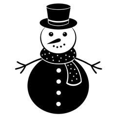 snowman with scarf