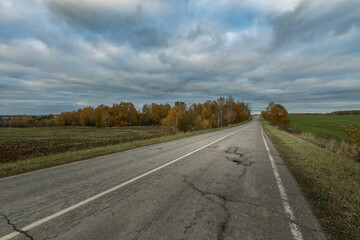 country road in autumn