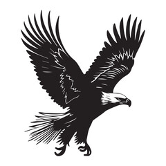 Eagle silhouette vector.