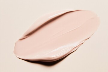 Fototapeta premium Minimalistic Creamy Pink Concealer Texture for Skincare and Beauty Design