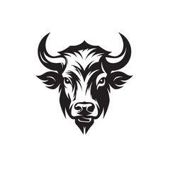 Buffalo icon logo vector illustration 