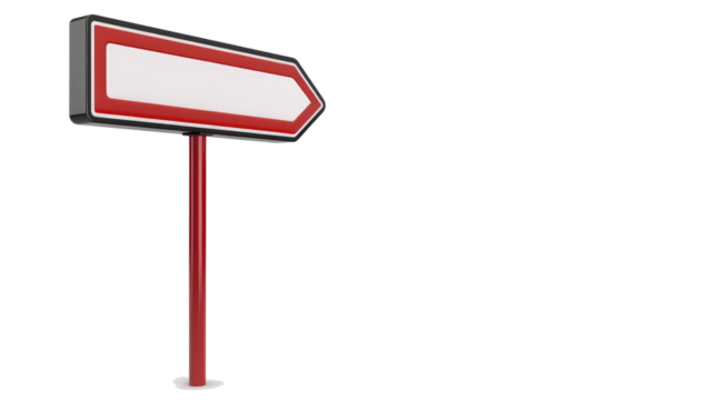 blank sign isolated on white