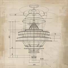 Quinton Arm detailed HDR architectural drawing with dimensions and scales, showing the design