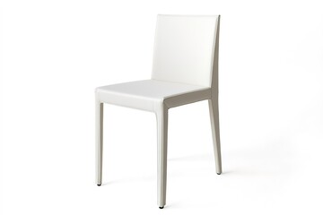 Modern white chair on blank background, minimalist design