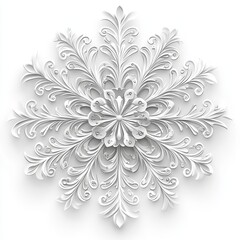 A sizable and detailed translucent Christmas snowflake in gray tones, suitable for light backgrounds. Transparency is supported only in modern formats.