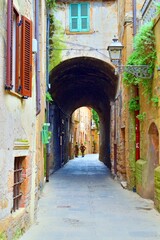 landscape of the ancient Tuscan village of Pitigliano
known as the little Jerusalem in Grosseto, Italy
