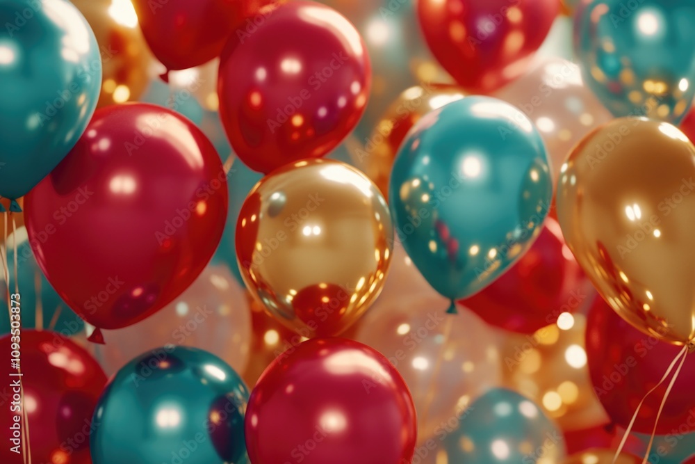Aufkleber A bunch of colorful balloons are floating in the air, perfect for adding a pop of color to any scene