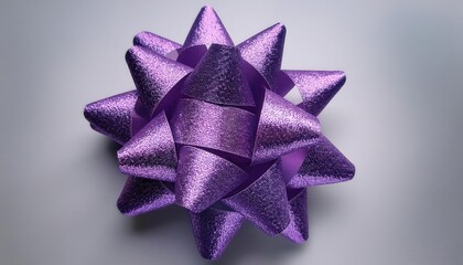 Radiant Glittery Purple Gift Bow. Luxurious Decorative Accent for Gift Wrapping, Event Decorations, or DIY Projects. Perfect for Adding Elegance and Charm to Birthdays, Weddings, and Festive Occasion