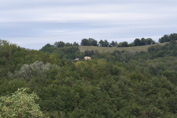 Italian mountain view with trees