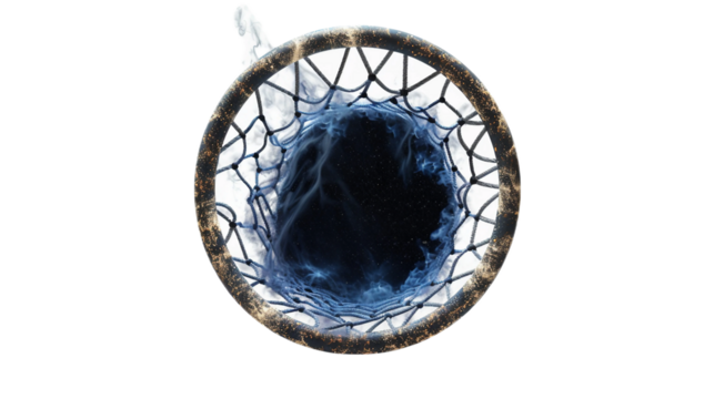Cosmic Basketball Hoop on transparent background PNG.