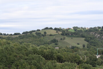 Italian mountain landscape with trees