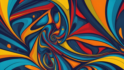 Colorful abstract swirl painting background creating a vibrant and dynamic visual experience