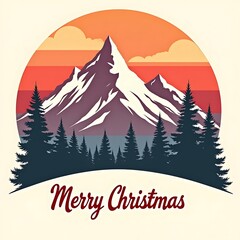 Fototapeta premium Vintage Christmas t-shirt design