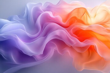 Obraz premium An incredibly beautiful background created by colored smoky smoke that dissolves smoothly in the wind. Soft yet vibrant shades of color blend together to create an atmosphere of mystery and sophistica