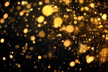 A dark background with numerous bright yellow lights, ideal for use in designs related to nightlife, events, or technology