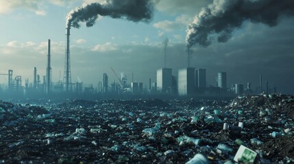 Visualizing Pollution: Impactful Graphic Illustrating Environmental Changes Over Time with Ultra-Detailed Statistics